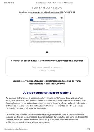 obtenez rapidement votre certificat de cession de véhicule au format pdf. ce document essentiel facilitera la vente de votre voiture en toute légalité et simplicité. téléchargez-le dès maintenant pour mener à bien vos démarches administratives.